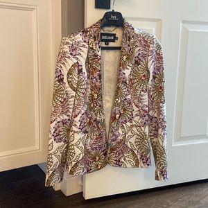Just Cavalli blazer is a size 38.  Made in Italy